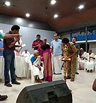 At VARNA SAYANNAM, seniour ammas of Vridhasadanam are being honoured