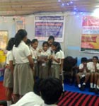 Students from Global Public School Celebrating X'Mas at Vridhasadanam, Tripunithura